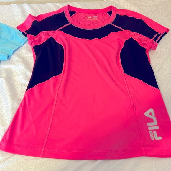 NIKE, FILA & AVIA Tops 2 Pink & 1 turquoise. Bundle of 3 Dri Fit tops. Sz large - Picture 7 of 14